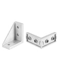 8 Pack Inside Corner Brackets Gussets 38x38x18mm Aluminum Die Cast With Sandblasted Finish Rust Resistant Four Hole Mounting Angle Connectors