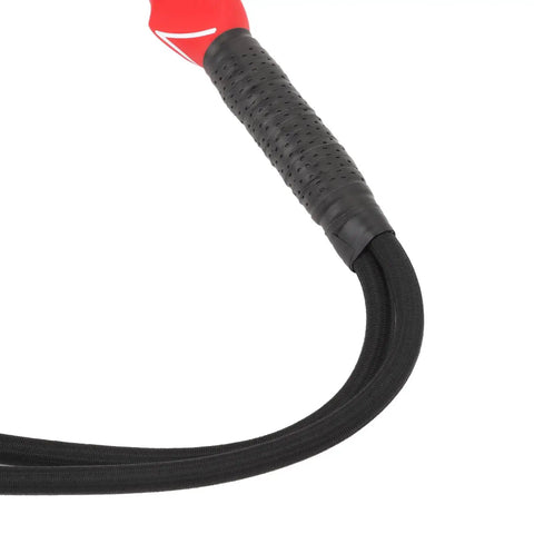 Close-up of the ergonomic grip on the Golf Swing Training Rope With Ergonomic Grip For Beginners, Warm Up Aid And Posture Corrector.