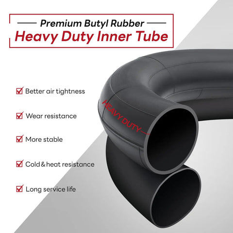 Heavy Duty Bike Inner Tube 16x1.75 To 2.25 Inch With AV32mm Schrader Valve, premium butyl rubber, coiled tube with labels and features