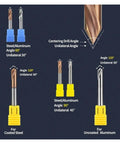 Hard alloy point drill bit for chamfering, 60°/90°/120°, tungsten steel, coated, D12×75L, 1 piece