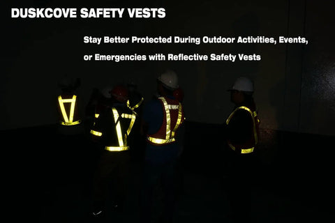 Group wearing 2 Pack High Visibility Safety Vests For Traffic Control, Running And Cycling With Adjustable Neon Yellow Color And Reflective Strips