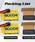 Speedy 1500mAh 6S 22.2V 150C LiPo Battery With XT60 Plug shown with packaging boxes
