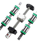 Bench Ready Linear Motion Rail Kit With Dual Glide Tracks Quad Roller Carriages And Precision Ball Screw Rig showing complete assembly components.