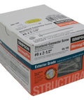 Box of Structural Wood Screw SD9212R100R Four Pack For Wood To Wood Connections No Pre Drill shown with product details