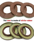 Nitrile rubber seals from Rear Differential Bearing And Seal Kit For Polaris ATVs And UTVs Including Sportsman 550 850 1000 Scrambler 850 1000 And RZR 4x4 4WD OEM Replacement Parts