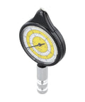 Map Distance Meter Wheel, Mechanical Route Measurer for Curved Paths, Cartography Tool, 95 x 45 x 12 mm, Black with yellow dial.