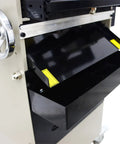 Side view of Pro Grade Semi Auto PCB Cutting Machine For Lead Wires And Redundant Pin Cutting PCB Foot Cutter Tool with black tray