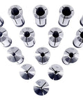 15 Piece 5C Precision Round Collets Set One Eighth To One Inch By Sixteenths Hardened and Ground for Milling Lathe Machining, Shop Ready Pro Grade Ultra Durable with Tight TIR Tolerance 0.0005 Inches, Chuck Protection and High Rigidity. 5C round collets in sizes 1/8 to 1 inch