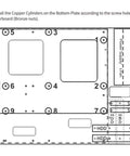 Diagram of Open Frame Gaming PC Case And Test Bench Rig For E-ATX ATX M-ATX ITX Motherboards, showing installation points.