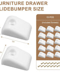 Solid As A Rock Nylon Drawer Bumper Pads With Slick Glide Slide Spacers For Roll Out Shelves Zero Dings On Cabinet Doors Easy Install Includes Mounting Screws 15 pack with sizes and screws