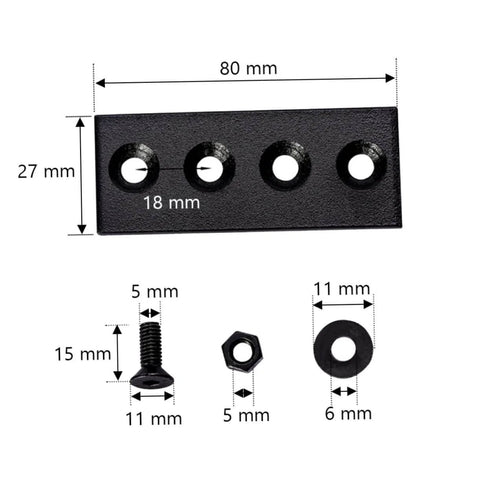 Track Connecting Plate For Barn Door Rails In Carbon Steel With Smooth Finish Easy Installation And Heavy Duty Strength