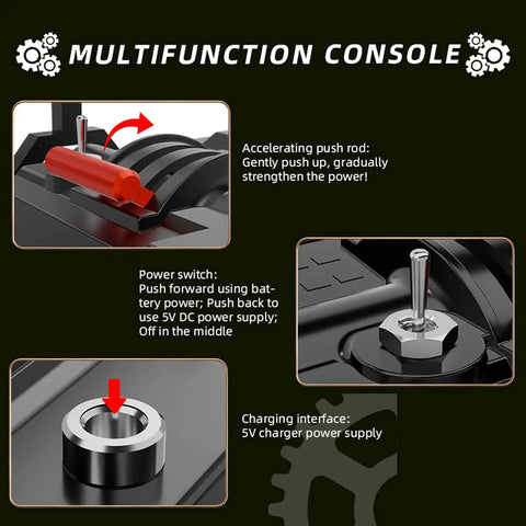Multifunction console for T700 Turboshaft Engine Model Kit For Aviation Gearheads, 1/4 Scale Metal Turboshaft Engine Replica controls