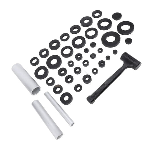 Pro Grade 37 Piece Seal Bearing Installation Kit with nylon and metal tools, black and silver, for oil seals and bearings.