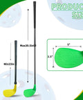 Two Pack Adjustable Golf Club Set 23 To 39.5 Inch Length For Backyard Golf Fun Chipper With Oversized Club Head in green and yellow