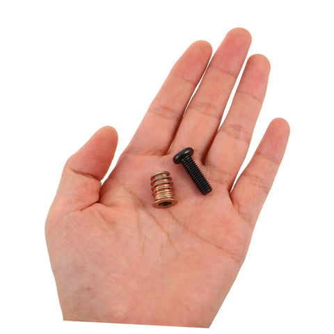 Metal Threaded Wood Inserts Kit With Bolts Hex Wrenches And Drill Bit shown in hand for Flush Furniture Fasteners Connectors And Wood Assembly