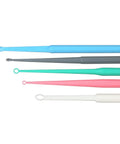 Disposable Ear Curettes For Safe Wax Removal Pack Of 75 Individually Wrapped Ear Cleaning Tools With 15 Of Each Spoon Tip Style For Teens And Adults At Home Or On The Go, assorted colors