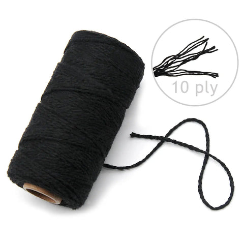 Cotton Twine Pack Of 3 Natural Jute Packing And Wrapping Twines In Black And White 984 Feet Total 2mm Thick 10 Ply
