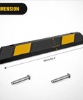 36 Inch Parking Curb 2 Pack Heavy Duty Rubber Garage Parking Stop Blocks For Cars SUVs And Trucks With Reflective Stripes dimensions