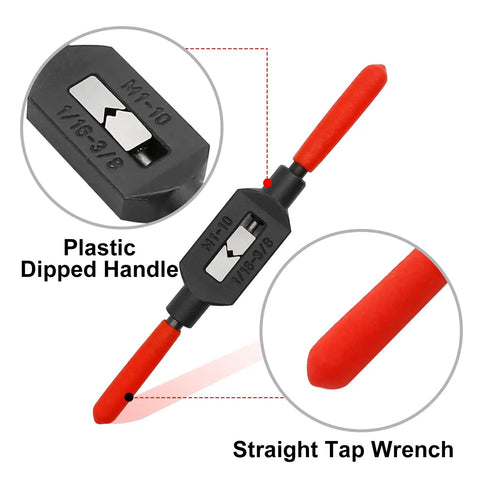 Adjustable Handy Tap Wrench Set With Three Size Jaws From One Sixteenth To Three Eighths Inch Tap Holder Reamer Hand Tapping Tool For Machinists