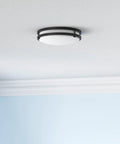 10 Inch Flush Mount LED Ceiling Light Dimmable 2200 Lumen 24W 3000K 4000K 5000K Black Two Pack Ideal For Bedroom Kitchen Hallway Bathroom Easy Install