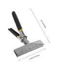 Two Pack Manual Sheet Seamer With Double Handle For Metal Flattening And Hemming, Duckbill Pliers Style Hand Tool, size dimensions visible