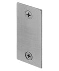 Steel Door Edge Hole Filler Plate 1-1/8 In Gray Finish Cover Plate For Mortise Holes, Heavy Gauge Steel Construction