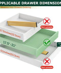 Knockout Premium Bamboo Drawer Dividers Six Pack drawer dimensions guide for adjustable inserts determining suitable sizes.