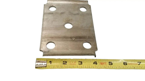 All-In-One Heavy-Duty U-Bolt Trailer Axle Spring Mount Kit For 5200 To 6000 Lb Axles Includes One-Half Inch U-Bolts Three By Six-And-A-Half Inch Brackets Bolt-On Rock-Solid Mounting For Secure Trailer Suspension, steel trailer spring bracket with tape measure