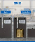 Portable Solar Tint Meter for Car Folks and Filmed Glass UV IR Transmittance Reader Light Transmittance Tester back view with battery compartment
