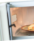 Microwave interior with 10 Pack Microwave Waveguide Mica Sheets Heat Resistant Insulation Covers Fireproof Shield installed.