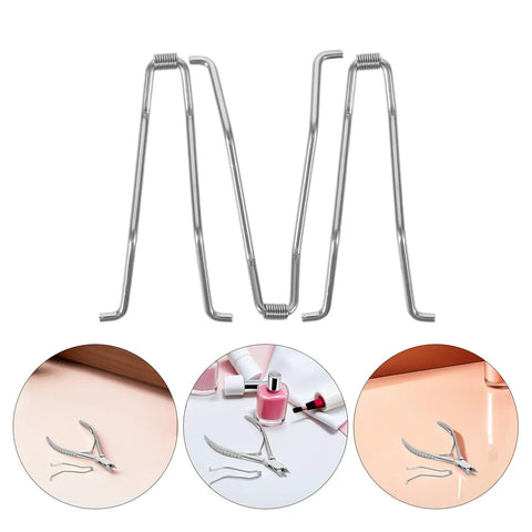 10 Pack Stainless Steel Nail Clipper Replacement Springs with manicure tools for travel nail care
