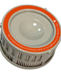 Rear Filter Replacement For Handheld Vacuum Cleaner Spare Parts, High Efficiency Oil Mist And Dust Filtration, Smooth Ventilation, Direct Fit, Standard Size, Compatible With Most Mainstream Vacuum Pumps. Gray round rear filter with orange seal.