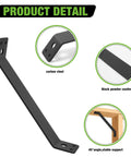 Beefy Heavy Duty Internal Mount 45 Degree Angle Brackets Pack of 8 for Post to Beam Connections, 7 Inch by 1.5 Inch, 3mm Thick Carbon Steel
