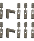 10 Pieces Mini Brass Barrel Hinges Concealed Cabinet Hinge Set For Wooden Furniture Rust Resistant And Durable 25mm Size
