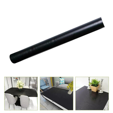 Gotta Have This Slick Black Peel And Stick Vinyl Wrap For Kitchen Countertops And Walls, rolled vinyl ready for easy application.