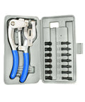 Hand Held Hole Punch Kit For Sheet Metal And Plastic 7 Hole Sizes With Over 1 Ton Punch Power No Drill Required in case