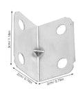 Beefy Heavy Duty Steel Shelf Brackets Right Angle Corner Braces L Shape for Furniture Reinforcement and Home Repairs, 100 Pack