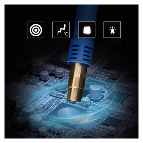 650W Soldering Iron Station Pro Grade With Hot Air Gun Desoldering System nozzle and electronics repair