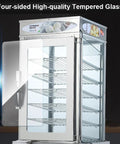 Six Layer Commercial Electric Steamer 2200W With Anti Dry Burning Tech and full surround 3D heating for fast steam in 3 minutes.