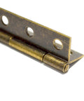 Rock Solid Vintage Antique Bronze Folding Hinges Premium Zinc Alloy Cabinet Hardware Kit showing a detailed hinge with three mounting holes.