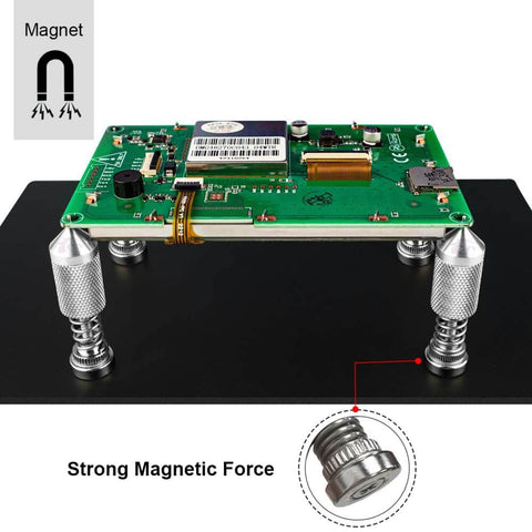4 Piece Soldering Helping Hand Set With Magnetic PCB Holders ESD Safe Metal Tower Clamp Fixtures holding circuit board