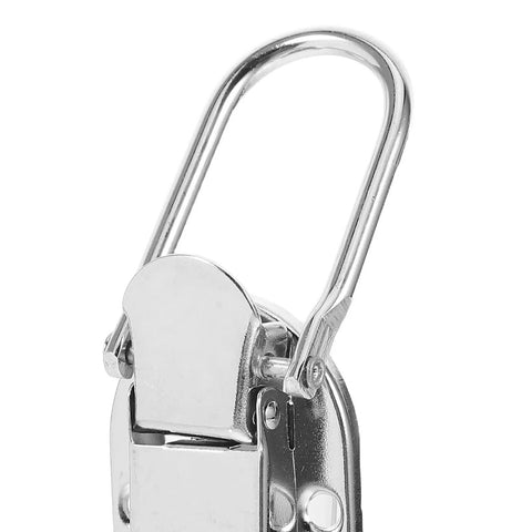 Close-up of a zinc alloy cabinet latch showing vintage style buckle design, part of 2 Pack Zinc Alloy Cabinet Latch Locks For Jewelry Boxes