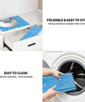 Ultra Absorbent Wood Grain Dish Drying Mat for Kitchen Counter with Microfiber Surface, machine washable, folded for storage