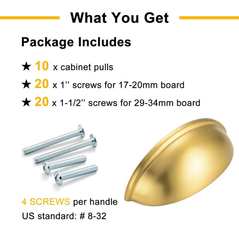Brushed Gold Cabinet Handles 3