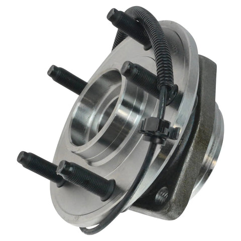 Close-up of front wheel bearing and hub assembly for 2007 2017 Jeep Wrangler and 2018 Wrangler JK drop in replacement