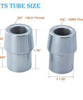 Beefy Three Quarter Inch Chromoly Heim Joint Rod End Kit With Left And Right Hand Threads For Panhard Rods Traction Bars And Tie Rods Includes Spacer Tubes Adapters Jam Nuts And Rubber Seals 2 Pack Built To Last. 3/4-16 LH and RH tube adapters