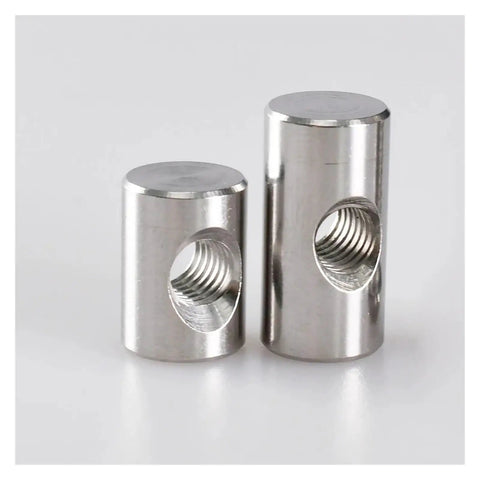Beefed Up 304 Stainless Steel Barrel Bolts M5x20 cylindrical pin dowel with cross hole for fine woodworking use.