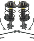 Beefed Up Front Eight Piece Steering And Suspension Repair Kit Featuring Rock Solid Strut And Spring Assemblies for Nissan Maxima 2004 to 2008.