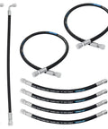 Front Loader Hydraulic Hose Kit For Boom And Bucket Cylinders, Beefed-Up Heavy Duty Replacement Set 7J303-76610, 75535-66620