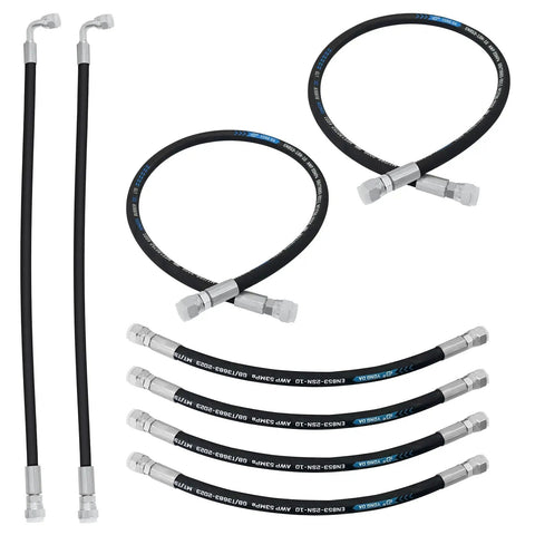Front Loader Hydraulic Hose Kit For Boom And Bucket Cylinders, Beefed-Up Heavy Duty Replacement Set 7J303-76610, 75535-66620